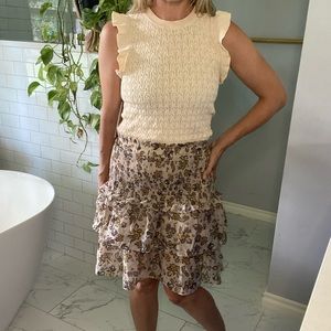 Anthropologie Current Air Crochet and Tier Skirt Dress NWT